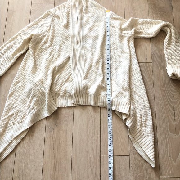 Talbots Waterfall Wool Cotton Blend Cardigan in Cream Size MP - Picture 10 of 12